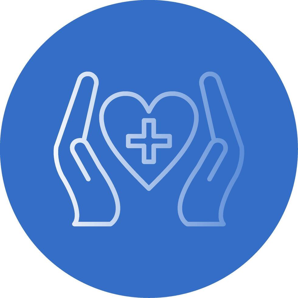 Heart Care Flat Bubble Icon vector