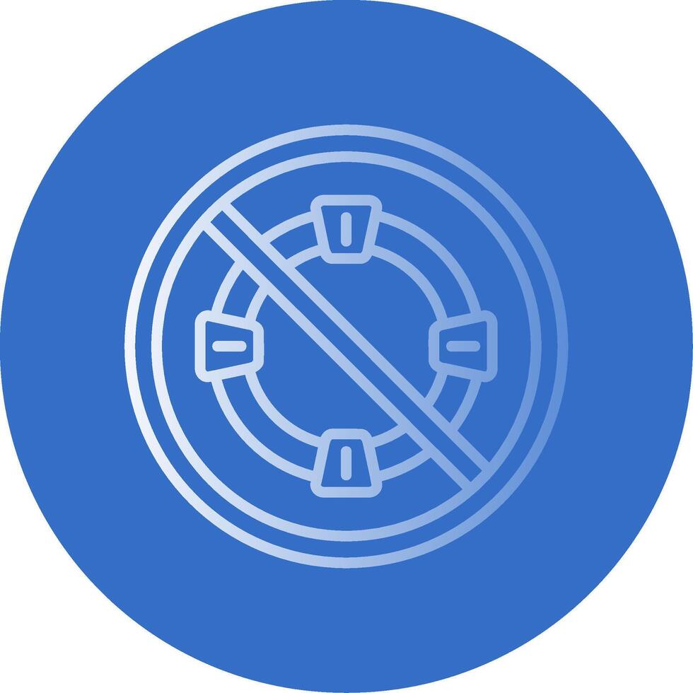 Prohibited Sign Flat Bubble Icon vector