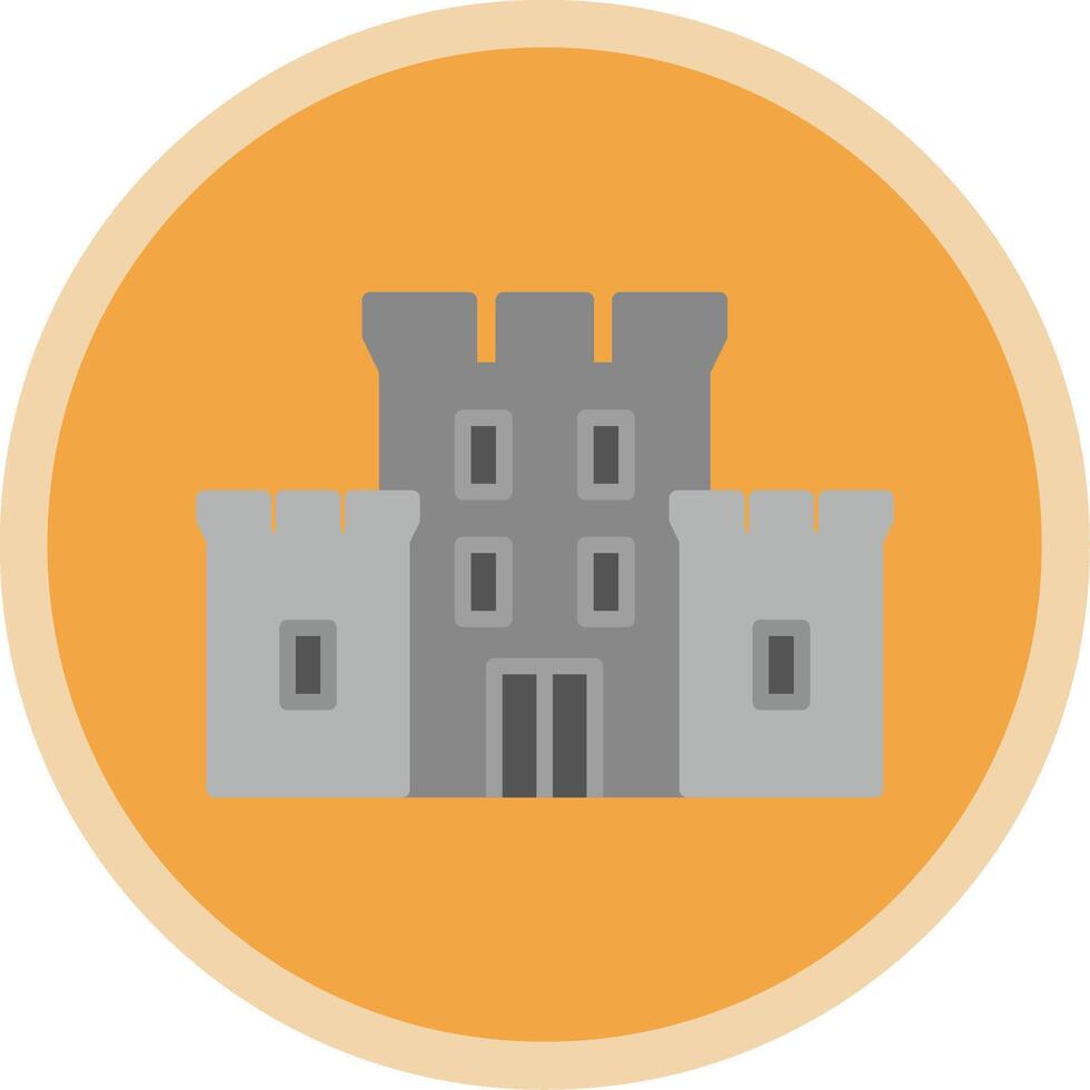 Castle Flat Multi Circle Icon vector