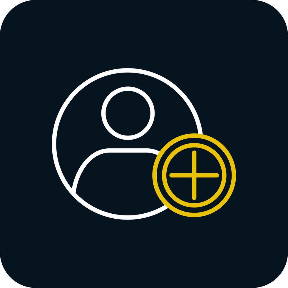 Add Line Yellow White Icon vector