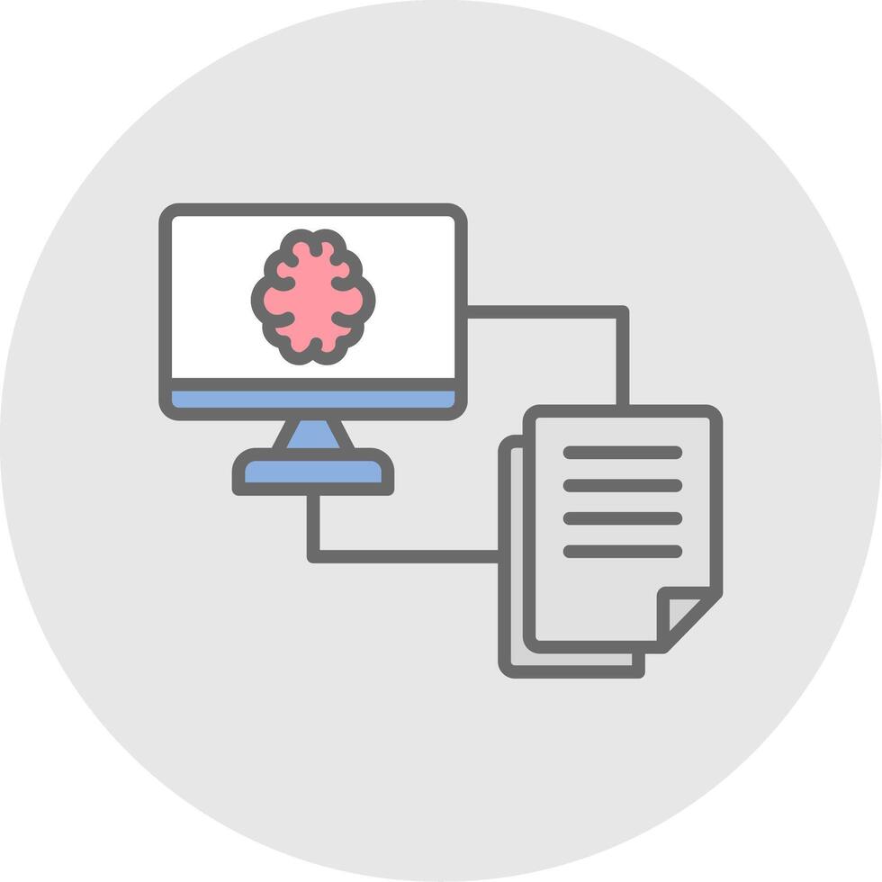 File Transfer Line Filled Light Icon vector