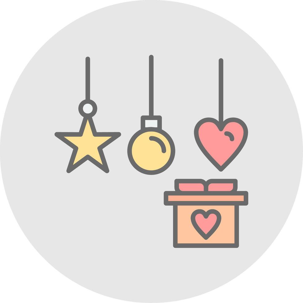 Decoration Line Filled Light Icon vector