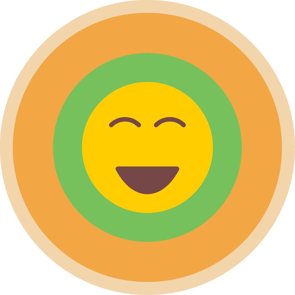 Happy Flat Multi Circle Icon vector