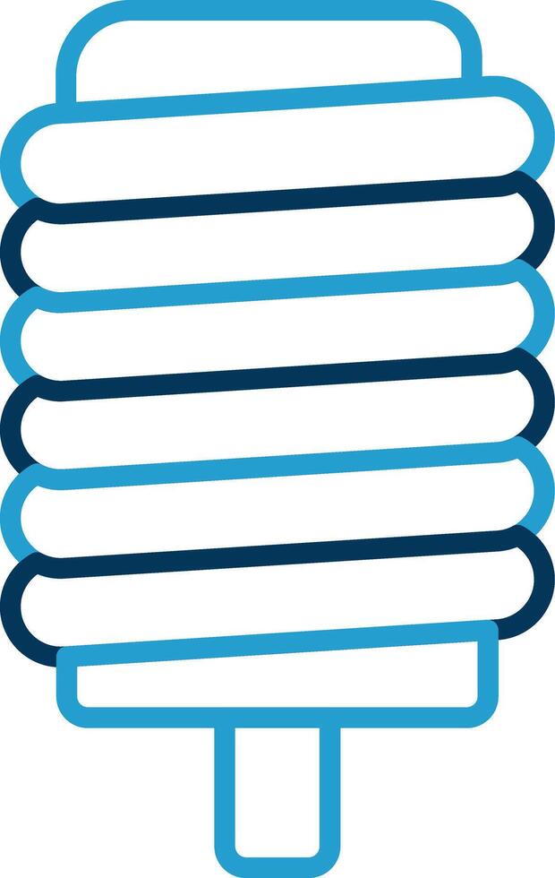 Ice Pop Line Blue Two Color Icon vector