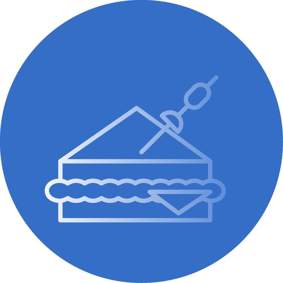 Sandwich Flat Bubble Icon vector