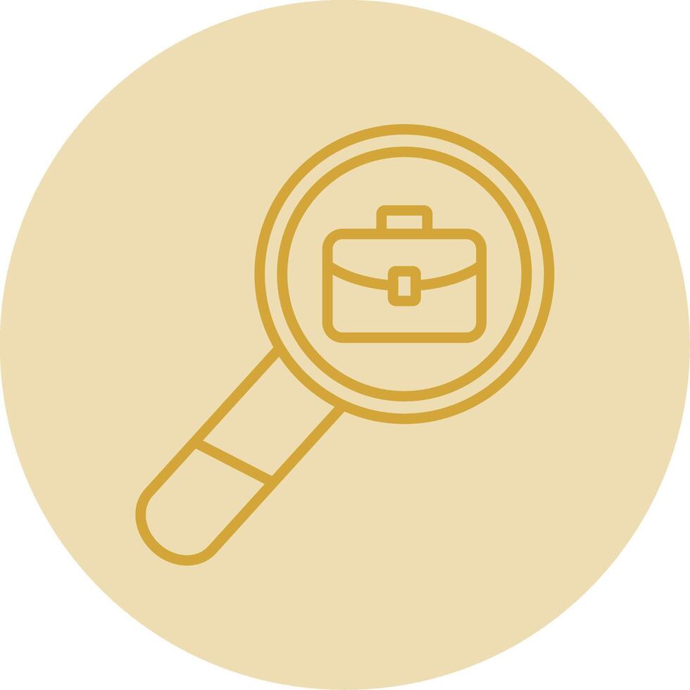 Research Line Yellow Circle Icon vector