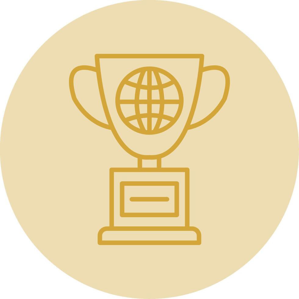 World Line Yellow Circle Icon vector