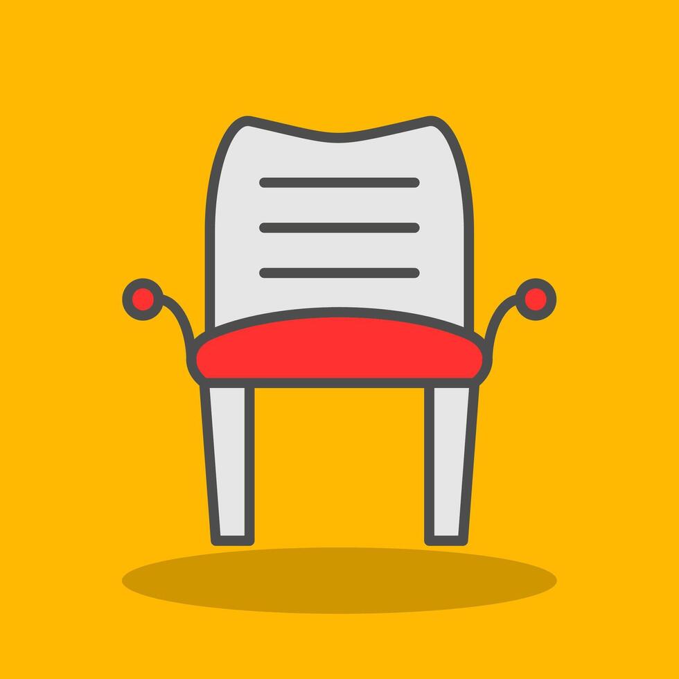 Armchair Filled Shadow Icon vector