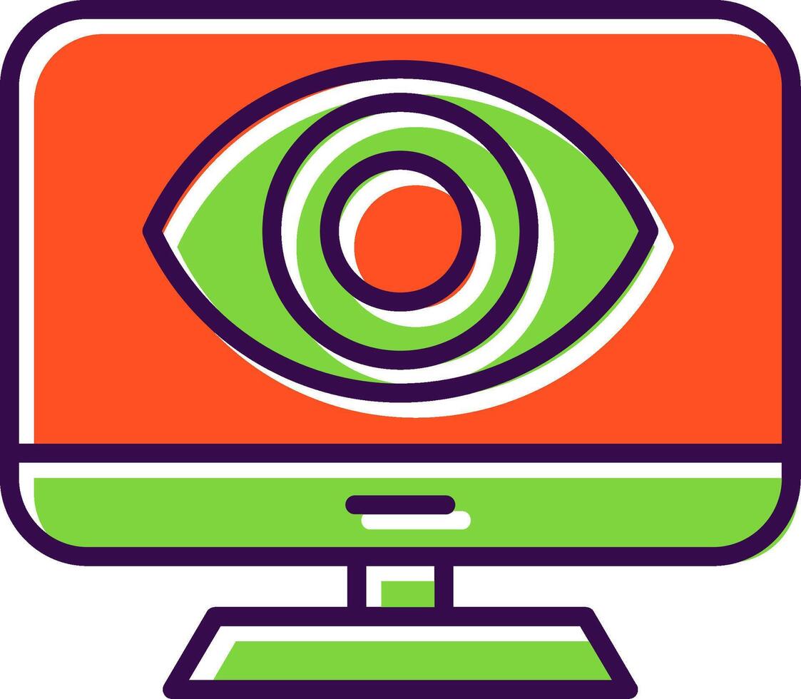 Computer filled Design Icon vector