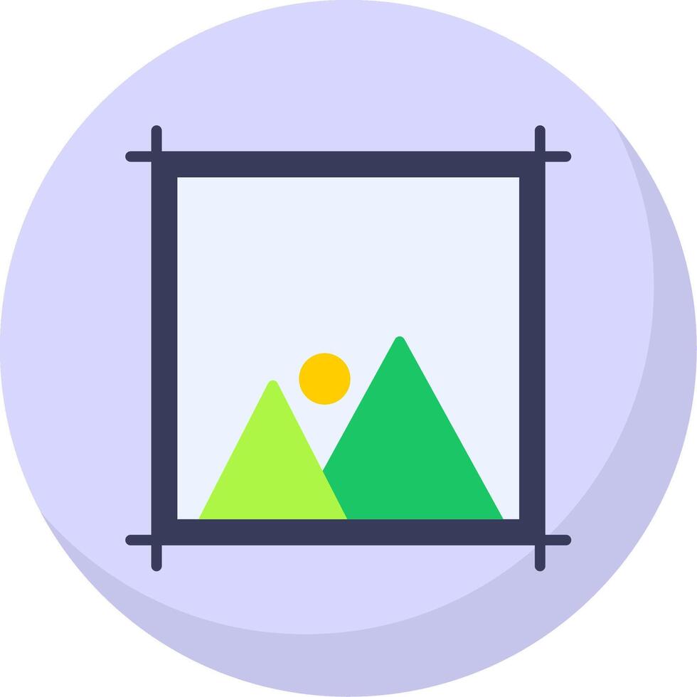 Crop Flat Bubble Icon vector