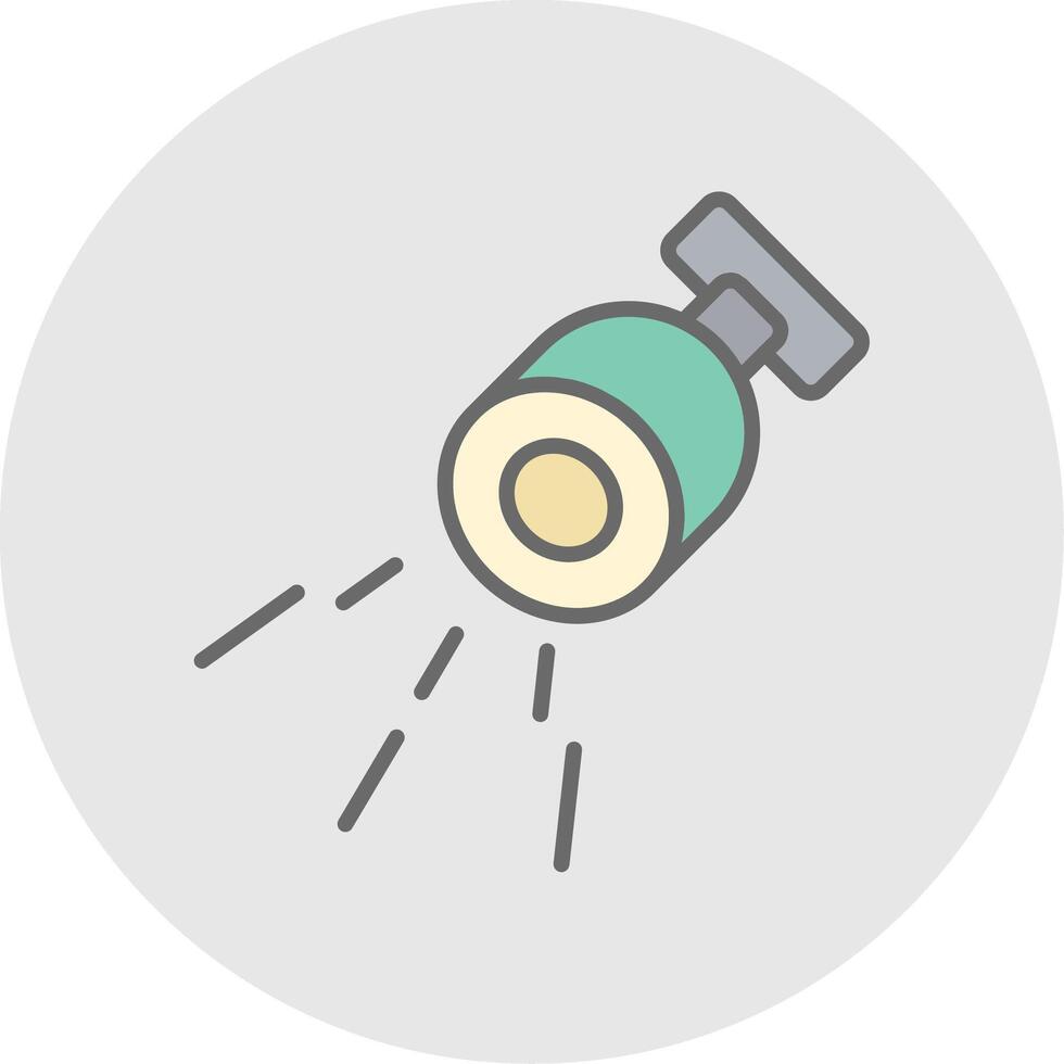 Lamp Line Filled Light Icon vector