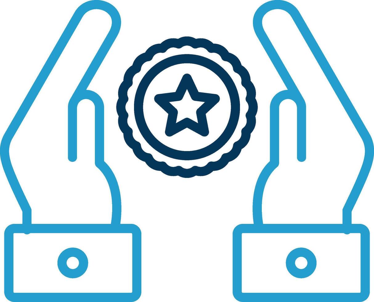 Premium Quality Line Blue Two Color Icon vector