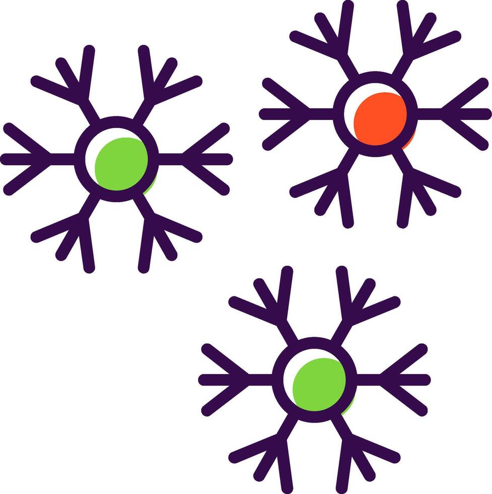 Snowflakes filled Design Icon vector