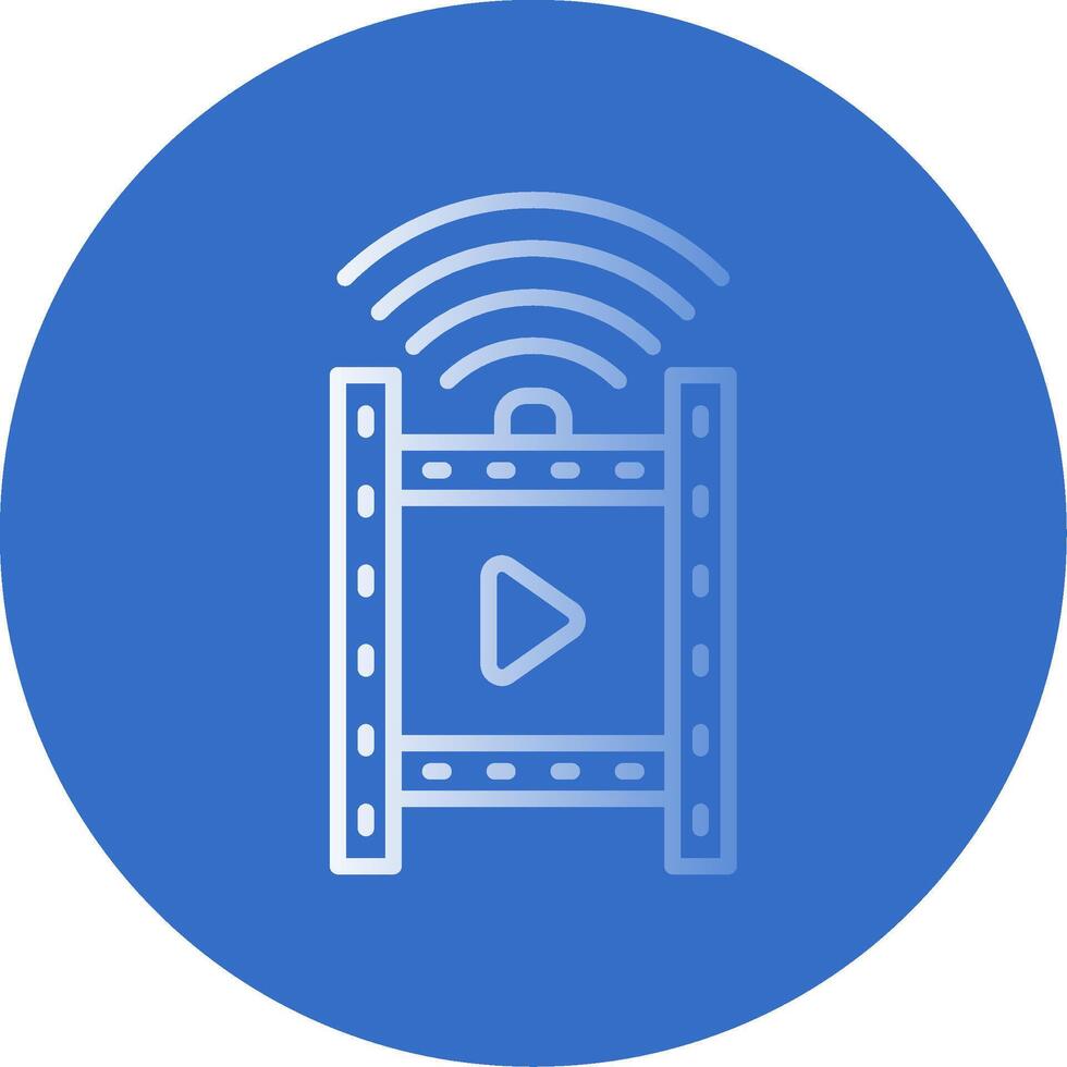Film Flat Bubble Icon vector