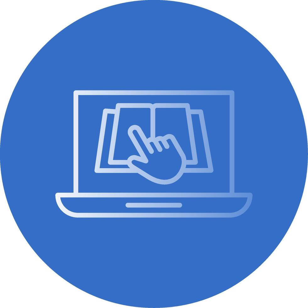 E Learning Flat Bubble Icon vector