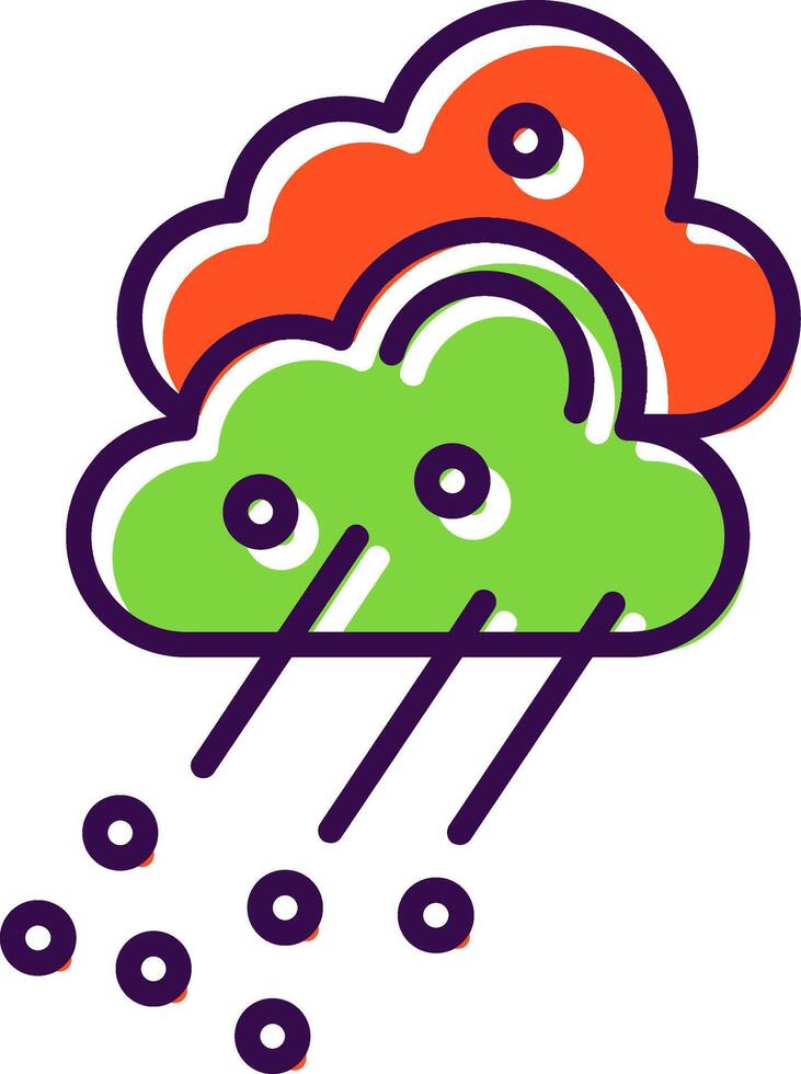 Hail filled Design Icon vector