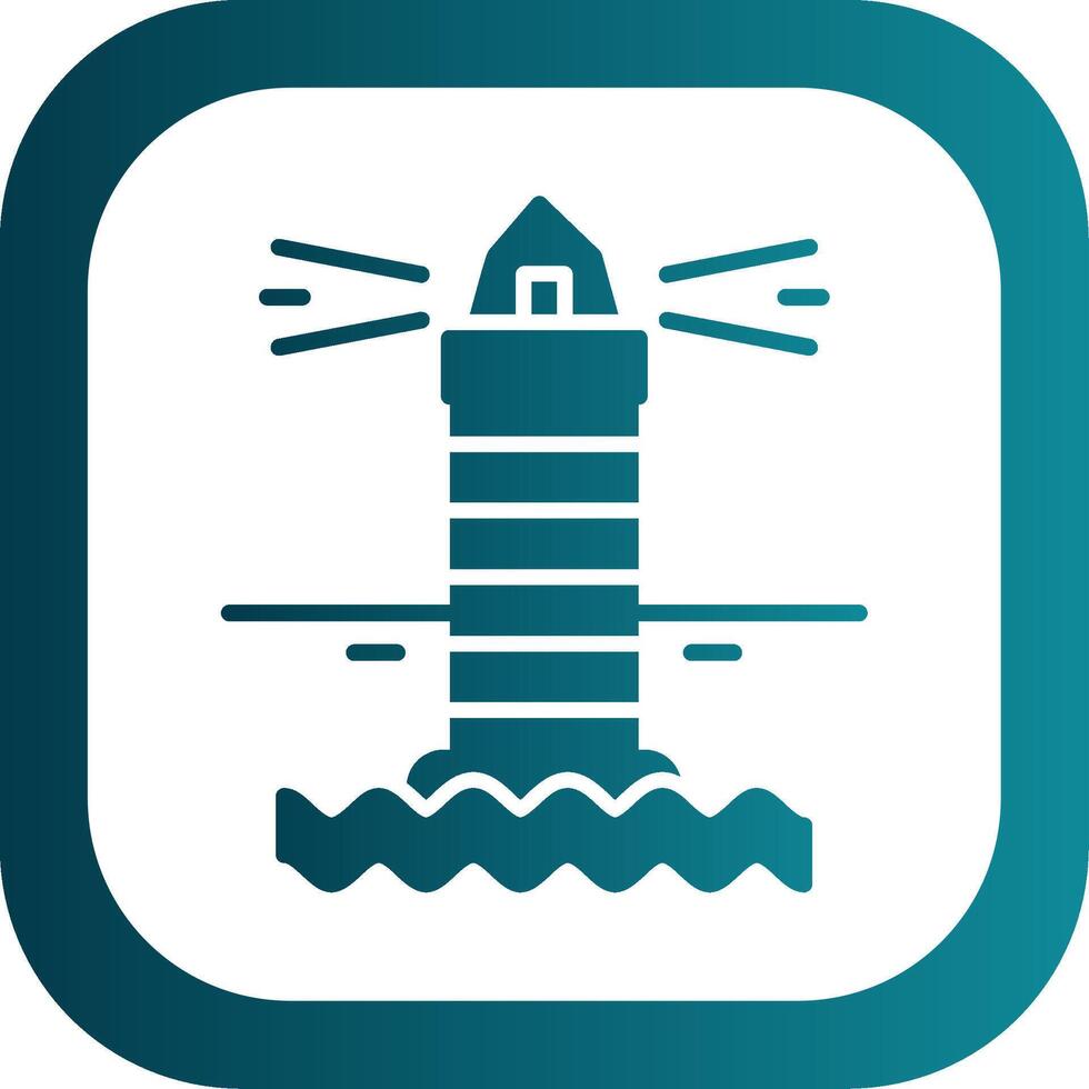 Lighthouse Glyph Gradient Corner Icon vector
