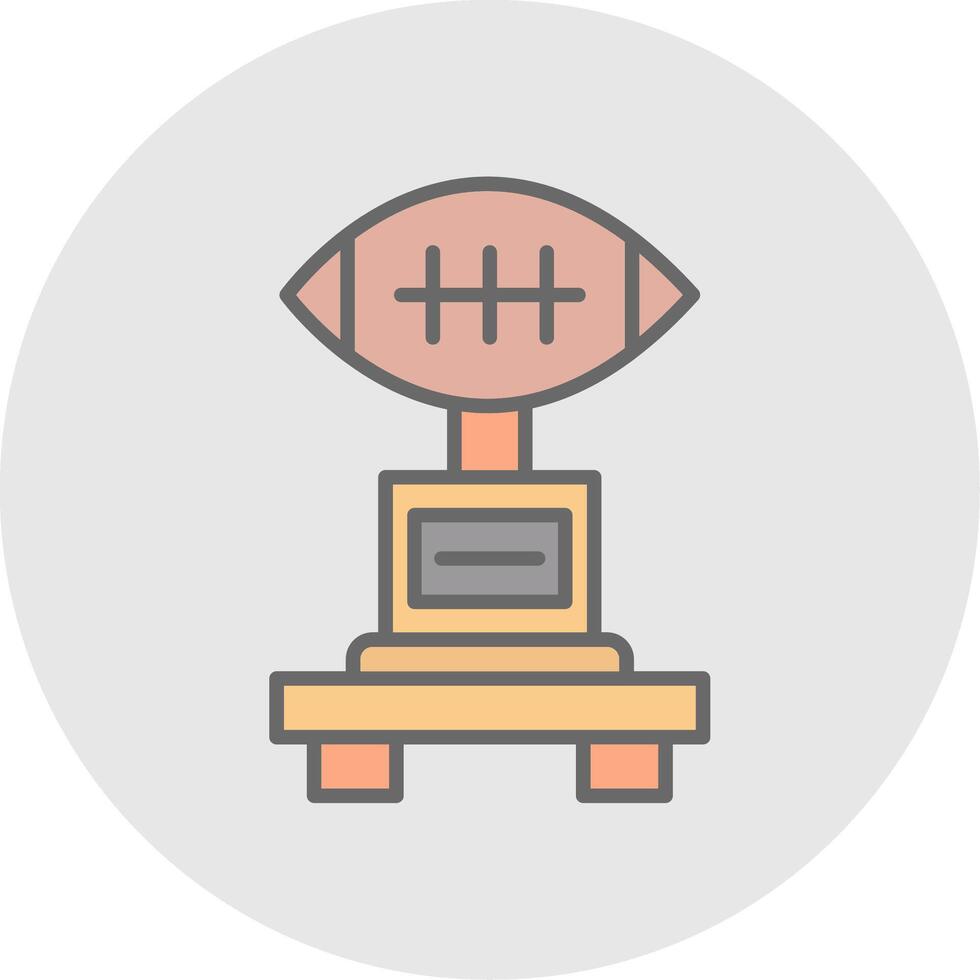 Football Line Filled Light Icon vector