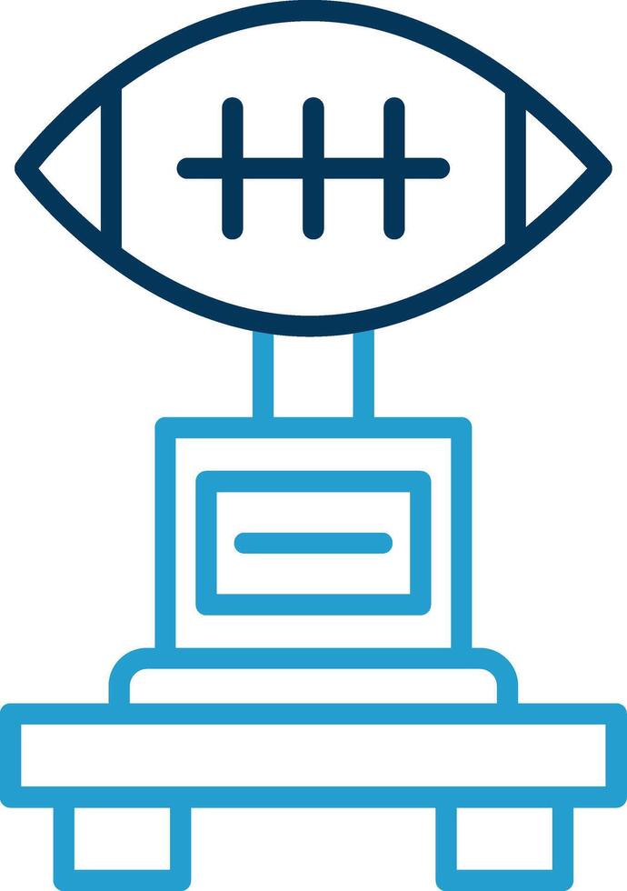 Football Line Blue Two Color Icon vector
