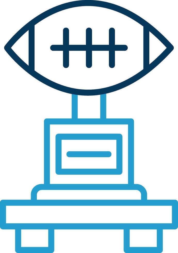 Football Line Blue Two Color Icon vector