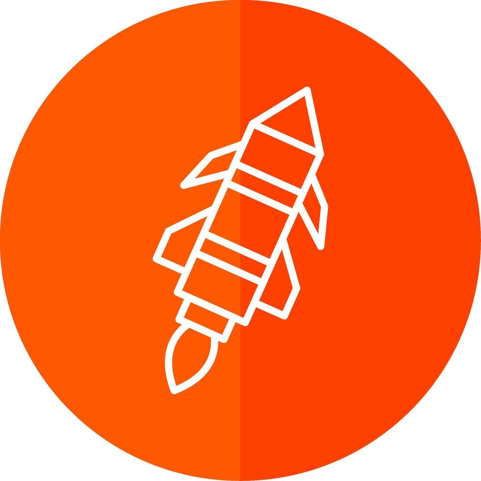 Missile Line Yellow White Icon vector