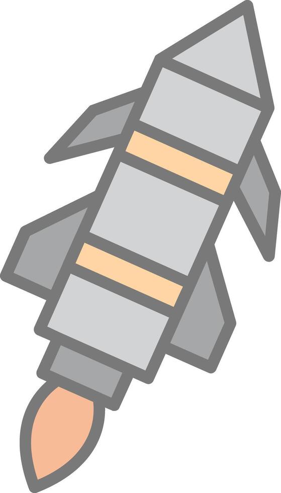 Missile Line Filled Light Icon vector