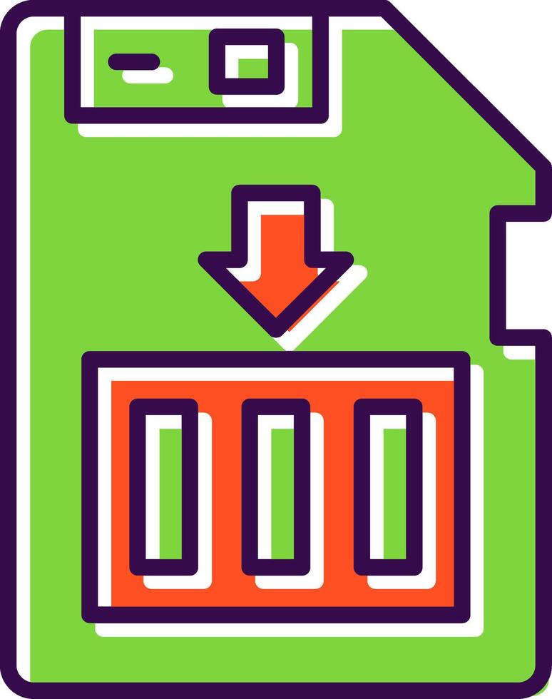Sim Card filled Design Icon vector