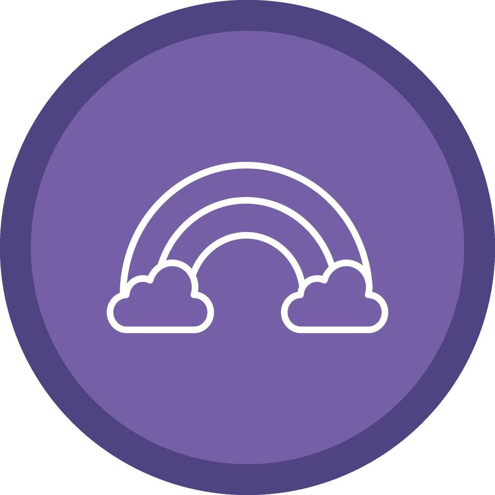 Rainbow Line Multi Circle Icon vector