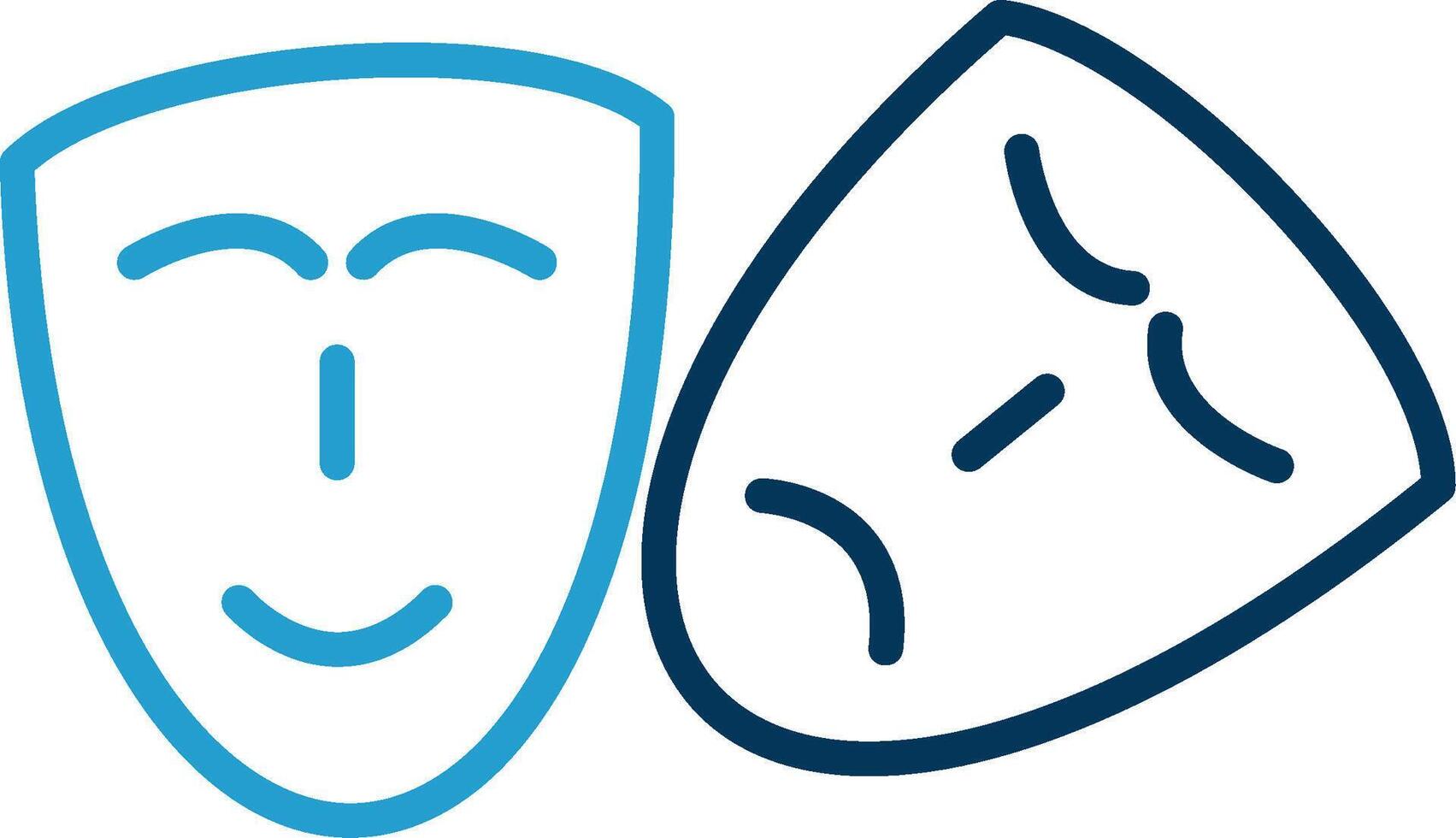 Theatre Line Blue Two Color Icon vector