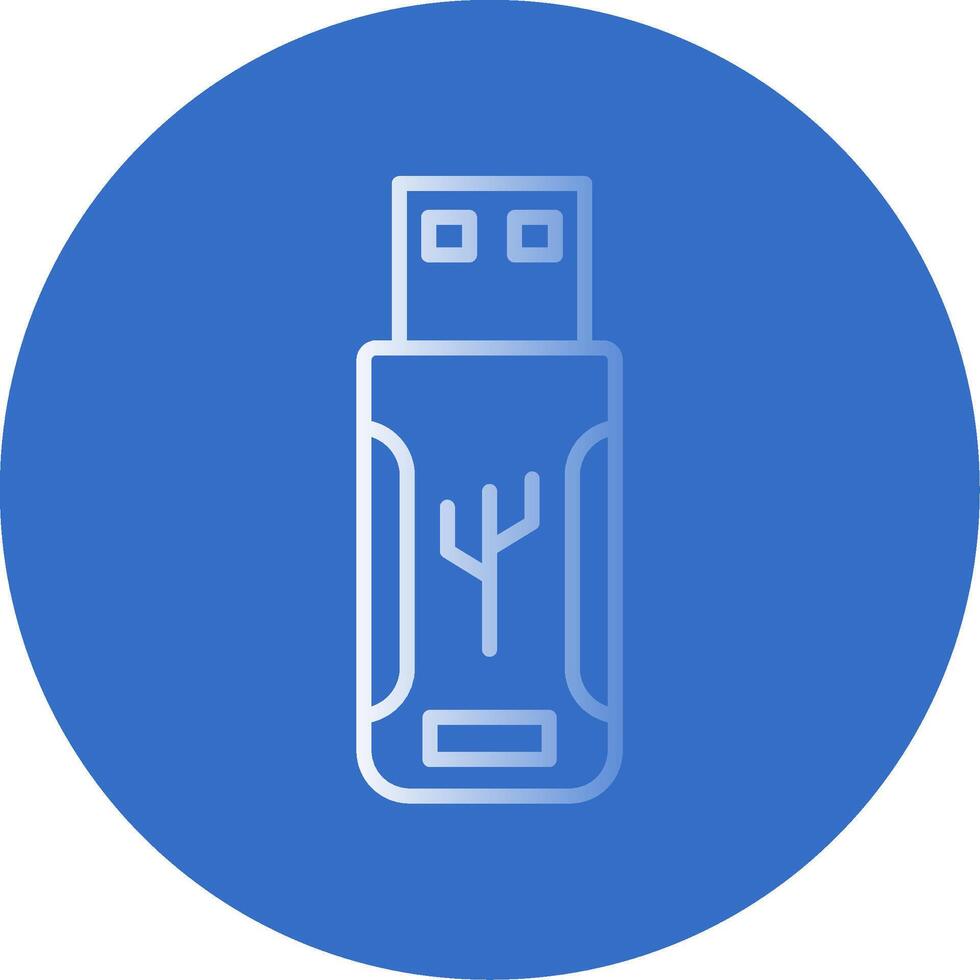 Flash Drive Flat Bubble Icon vector