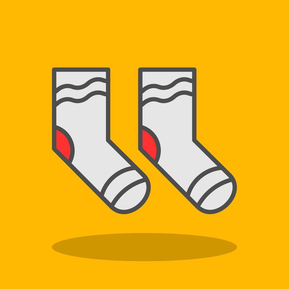 Socks Filled Shadow Icon vector