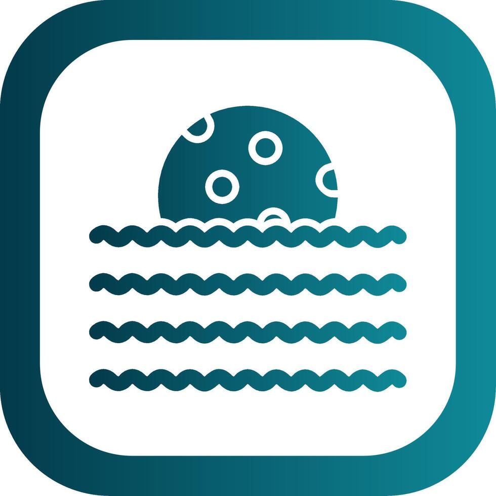 Waves Glyph Gradient Corner Icon vector