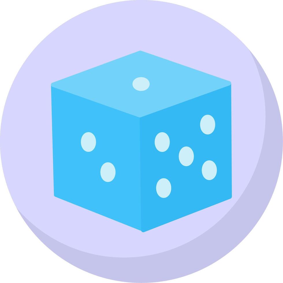 Dice Flat Bubble Icon vector