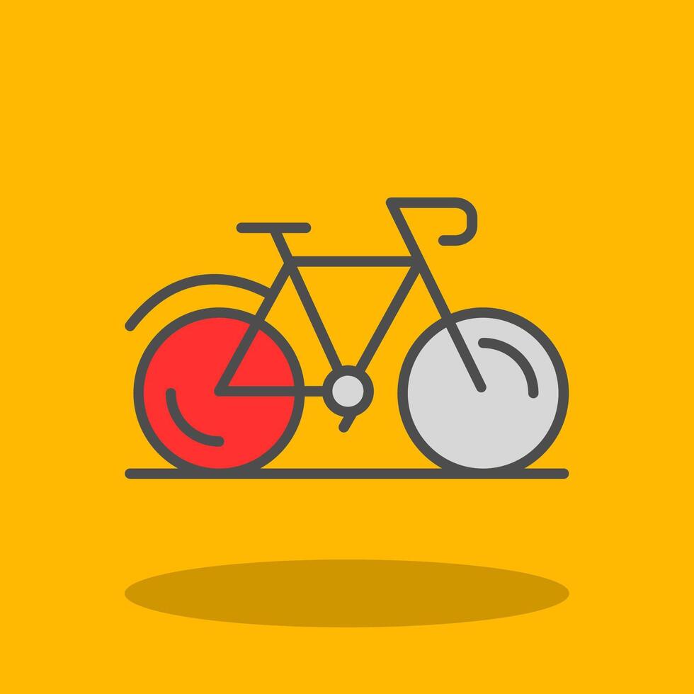 Bicycle Filled Shadow Icon vector