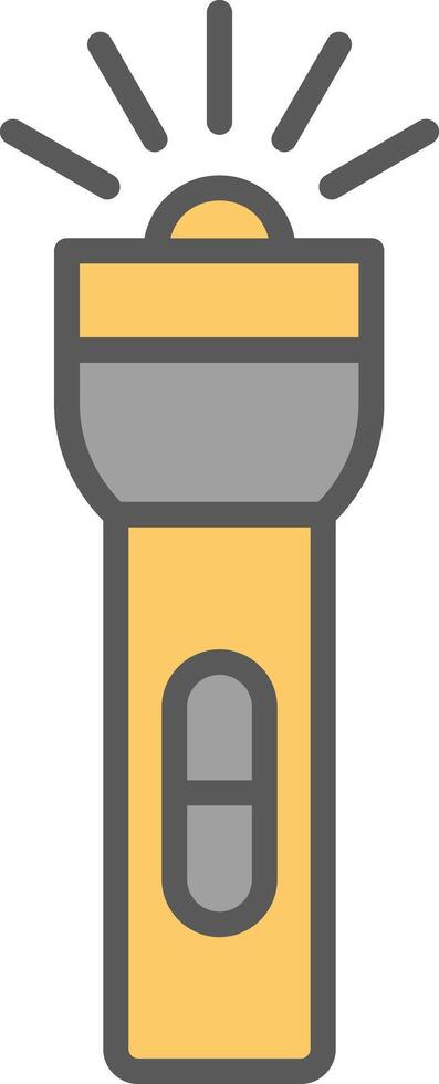 Flashlight Line Filled Light Icon vector