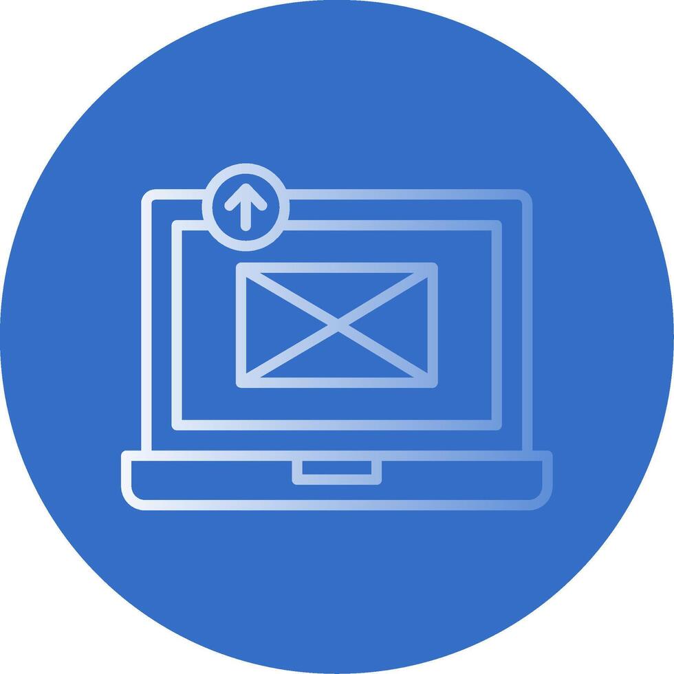 Sending Email Flat Bubble Icon vector