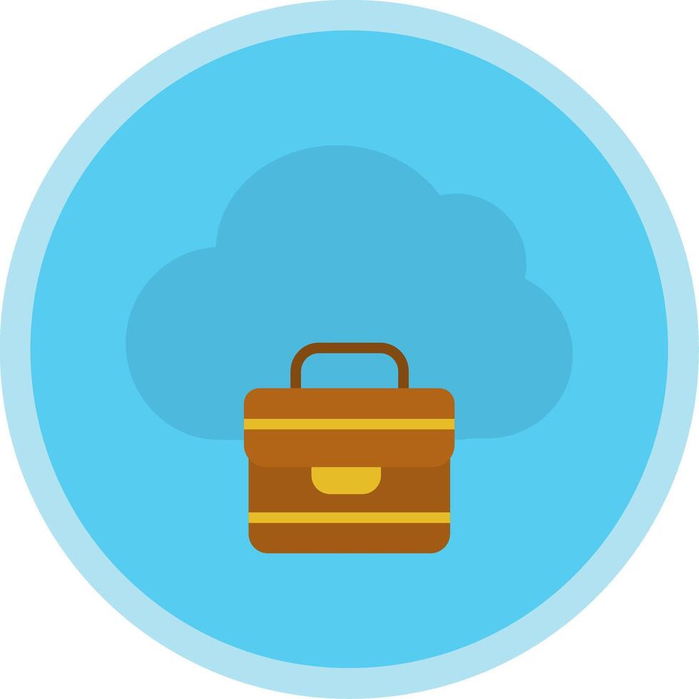 Cloud Flat Multi Circle Icon vector