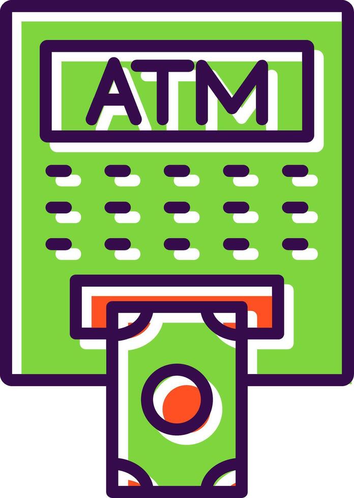 ATM filled Design Icon vector