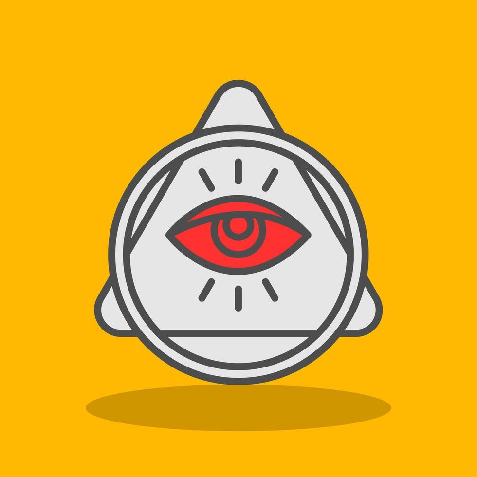 Eye Of Providence Filled Shadow Icon vector