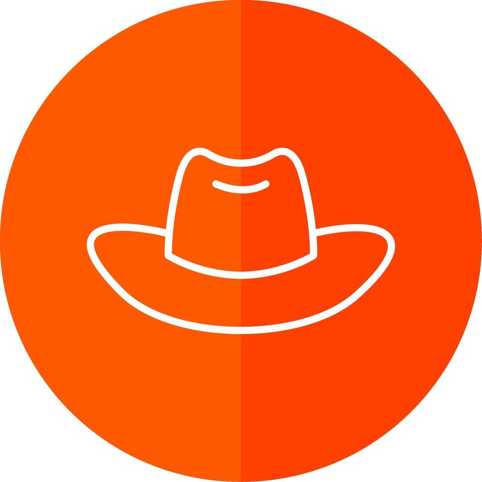 vaquero sombrero línea amarillo blanco icono vector