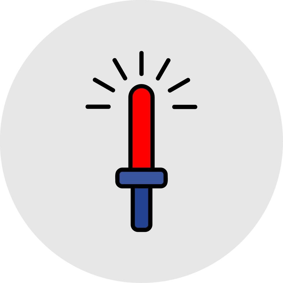 Light Stick Line Filled Light Icon vector