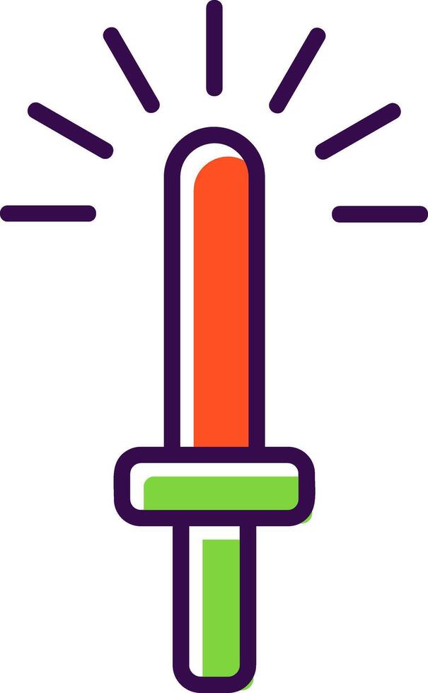 Light Stick filled Design Icon vector