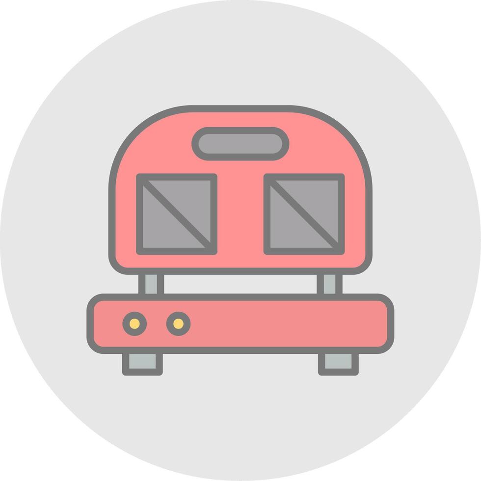 Sandwich Press Line Filled Light Icon vector