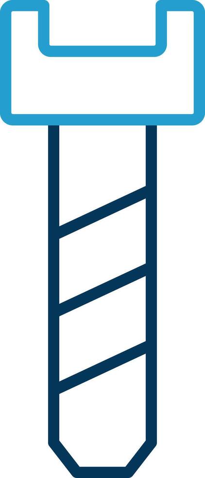 Bolt Line Blue Two Color Icon vector