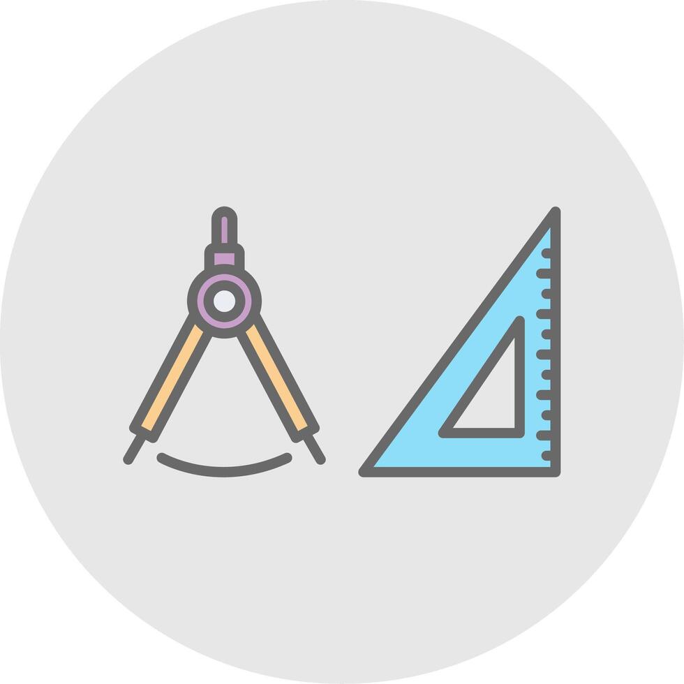 Geometry Line Filled Light Icon vector