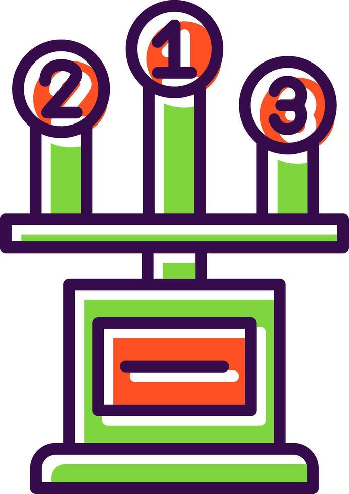 Leaderboard filled Design Icon vector