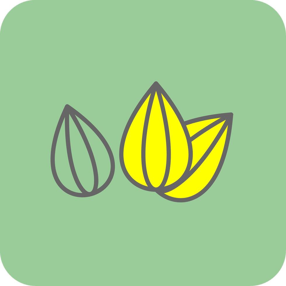 Seed Filled Yellow Icon vector