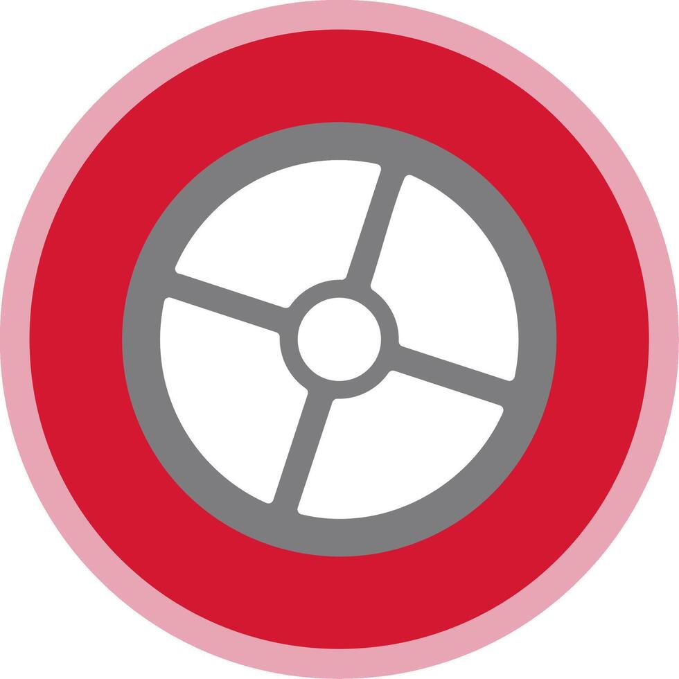 Steering Flat Multi Circle Icon vector