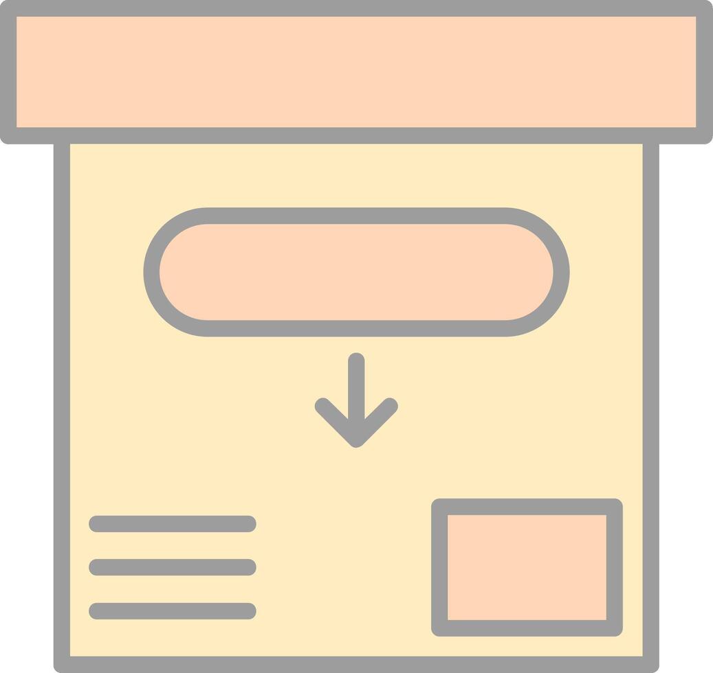 Archive Line Filled Light Icon vector