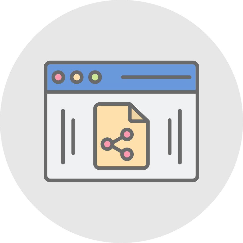 File Sharing Line Filled Light Icon vector